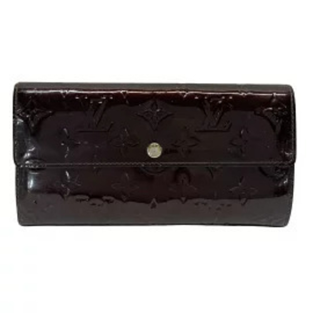 LOUIS VUITTON Portefeuille Sarah Long Wallet Amarante Purple Leather
